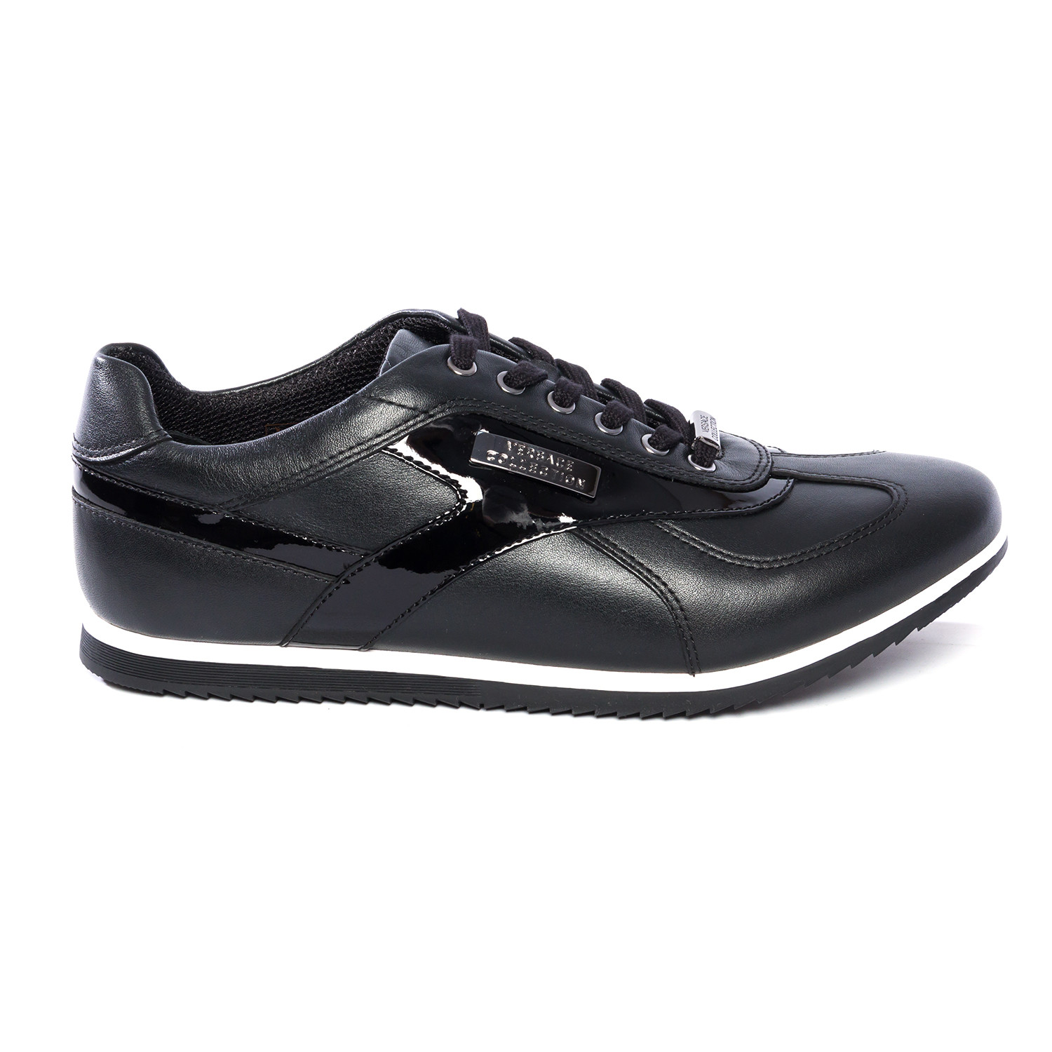 Alexander Leather Sneakers // Black (Euro: 43) - Versace Collection ...