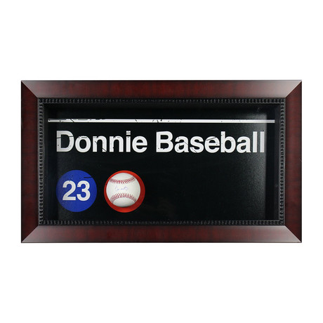Don Mattingly Subway Sign + Signed Baseball