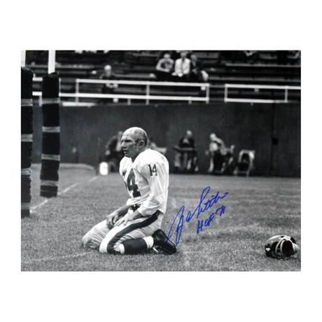 Y.A. Tittle Signed Agony of Defeat Blood Photo