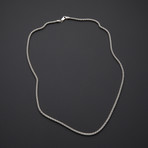 Sterling Silver Weave Box Chain Necklace (20"L)