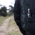 Black Panther Titanium Knife + Glass Breaker + Pocket Clip // Black