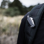 Black Panther Titanium Knife + Glass Breaker + Pocket Clip // Black