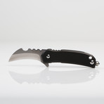 Black Panther Titanium Knife + Glass Breaker + Pocket Clip // Black
