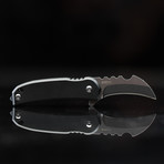 Black Panther Titanium Knife + Glass Breaker + Pocket Clip // Black