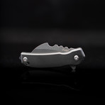 Black Panther Titanium Knife + Glass Breaker + Pocket Clip // Black