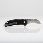 Black Panther Titanium Knife + Glass Breaker + Pocket Clip // Black