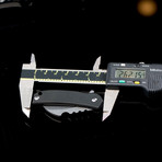 Black Panther Titanium Knife + Glass Breaker + Pocket Clip // Black