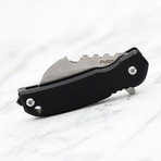 Black Panther Titanium Knife + Glass Breaker + Pocket Clip // Black