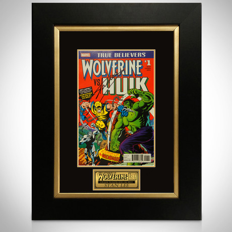 Wolverine Vs Hulk #1 // Stan Lee Signed Comic // Custom Frame