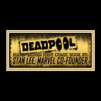 Deadpool #1 Circle Chase // Stan Lee Signed Comic // Custom Frame