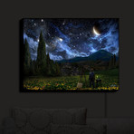 Illuminated Wall Art // Alex Ruiz // Starry Night (20"W x 16"H x 3.25"D)