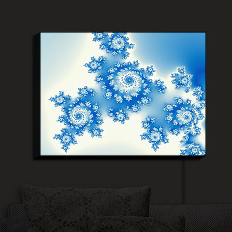 Illuminated Wall Art // Christy Leigh // Eternal Blue (20"W x 16"H x 3.25"D)