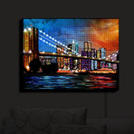 Illuminated Wall Art // Corina Bakke // Brooklyn Bridge (20"W x 16"H x 3.25"D)