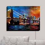 Illuminated Wall Art // Corina Bakke // Brooklyn Bridge (20"W x 16"H x 3.25"D)