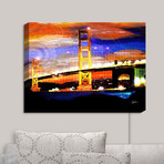 Illuminated Wall Art // Corina Bakke // Golden Gates SF (20"W x 16"H x 3.25"D)