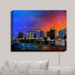 Illuminated Wall Art // Corina Bakke // Miami Beach Skyline (20"W x 16"H x 3.25"D)