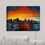 Illuminated Wall Art // Corina Bakke // New York Skyline (20"W x 16"H x 3.25"D)