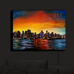 Illuminated Wall Art // Corina Bakke // New York Skyline (20"W x 16"H x 3.25"D)