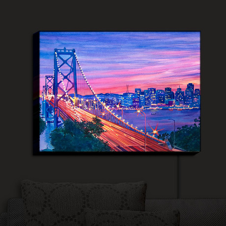 Illuminated Wall Art // David Lloyd Glover // San Francisco Nights (20"W x 16"H x 3.25"D)