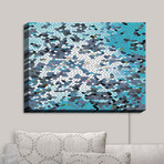 Illuminated Wall Art // Iris Lehnhardt // Mosaic Veil Blue (20"W x 16"H x 3.25"D)