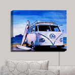 Illuminated Wall Art // Markus Bleichner // The White VW Bus (20"W x 16"H x 3.25"D)