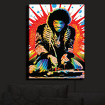 Illuminated Wall Art // Ty Jeter // Jimi Hendrix (20"W x 16"H x 3.25"D)