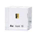 Lucite Cube // Gold