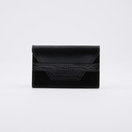 Genuine Alligator Leather Envelope Card Case Wallet // Black