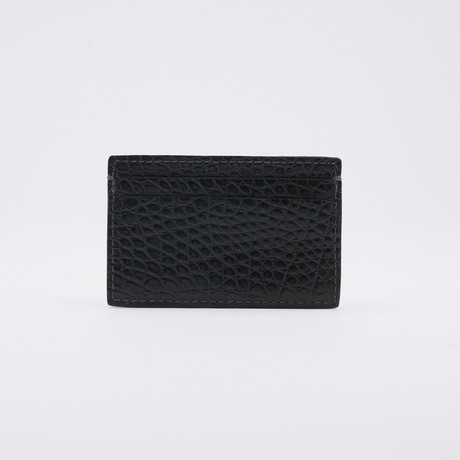 Genuine Matte Alligator 5 Pocket Wallet // Dark Gray