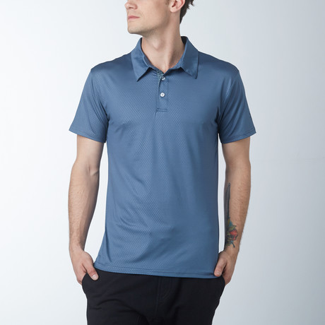Ace Fitness Tech Polo // Textured Blue (XS)
