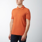 Knitted Polo Shirt // Orange (L)