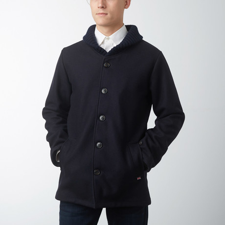 Bampton Wool Coat // Navy (S)