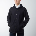 Bampton Wool Coat // Navy (2XL)