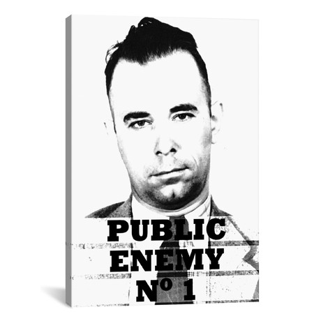 John Dillinger // Public Enemy Number 1 (18"W x 26"H x 0.75"D)