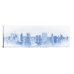 Digital Sketch Of Chicago Skyline // USA IV (12"W x 36"H x 0.75"D)