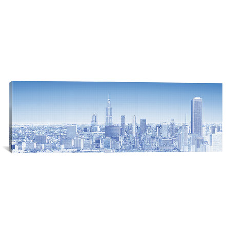 Digital Sketch Of Chicago Skyline // USA VII (12"W x 36"H x 0.75"D)