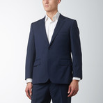 Classic Fit Half-Canvas Suit // Midnight Navy Pinstripe (US: 54R)