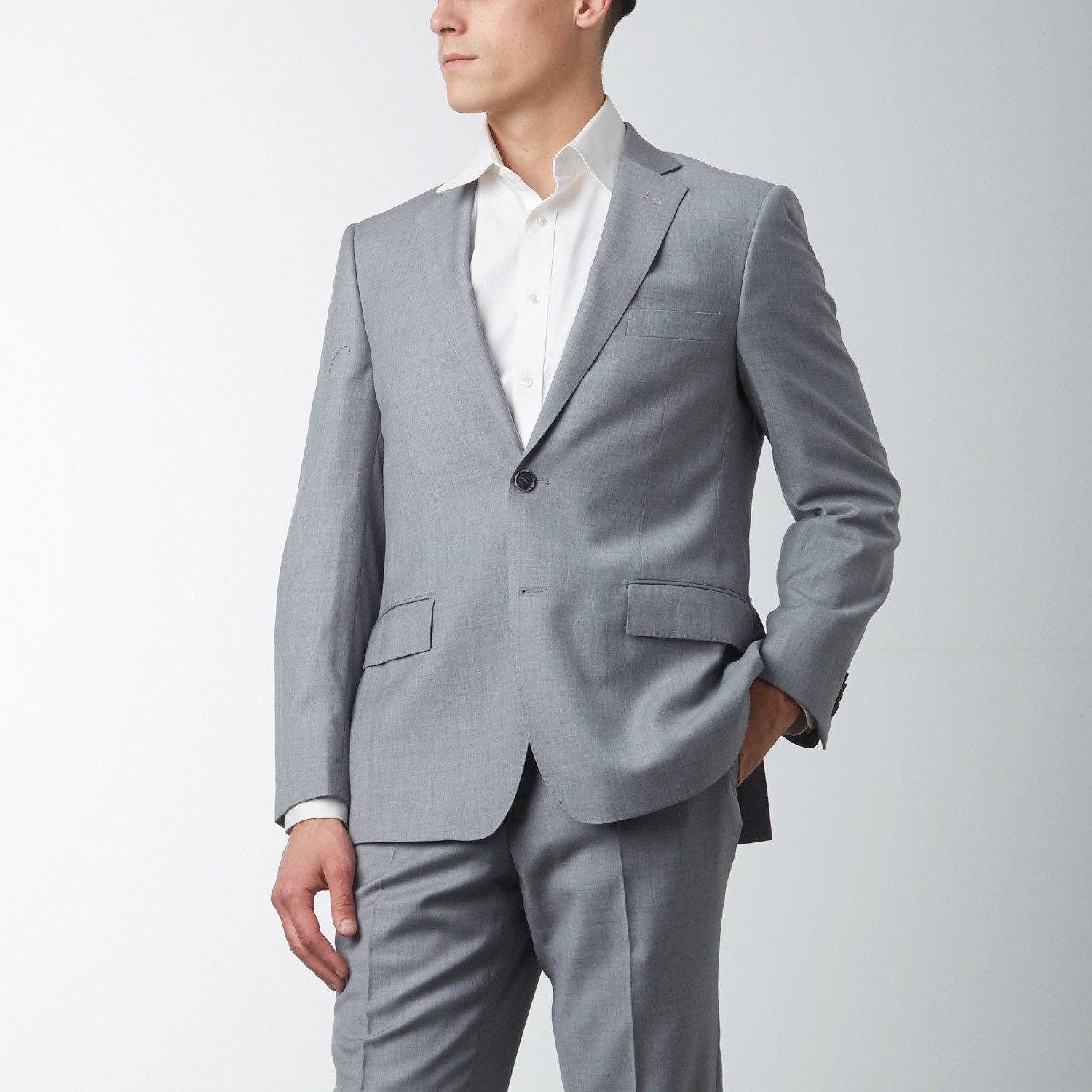 Classic Fit Half-Canvas Suit // Lite Gray (US: 38S) - Via Roma - Touch ...