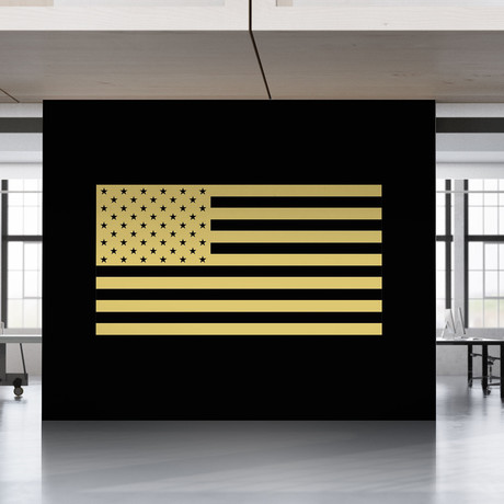 Gold American Flag