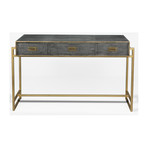 Grey Leather Shagreen Desk