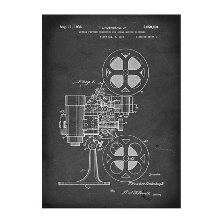 Metal Poster // Motion Picture Projector
