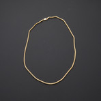 14K Yellow Gold 2.5mm Round Box Chain Necklace (18"L)