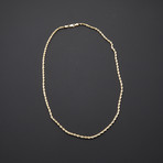 14K Solid Yellow Gold Diamond Cut Rope Chain (20"L)