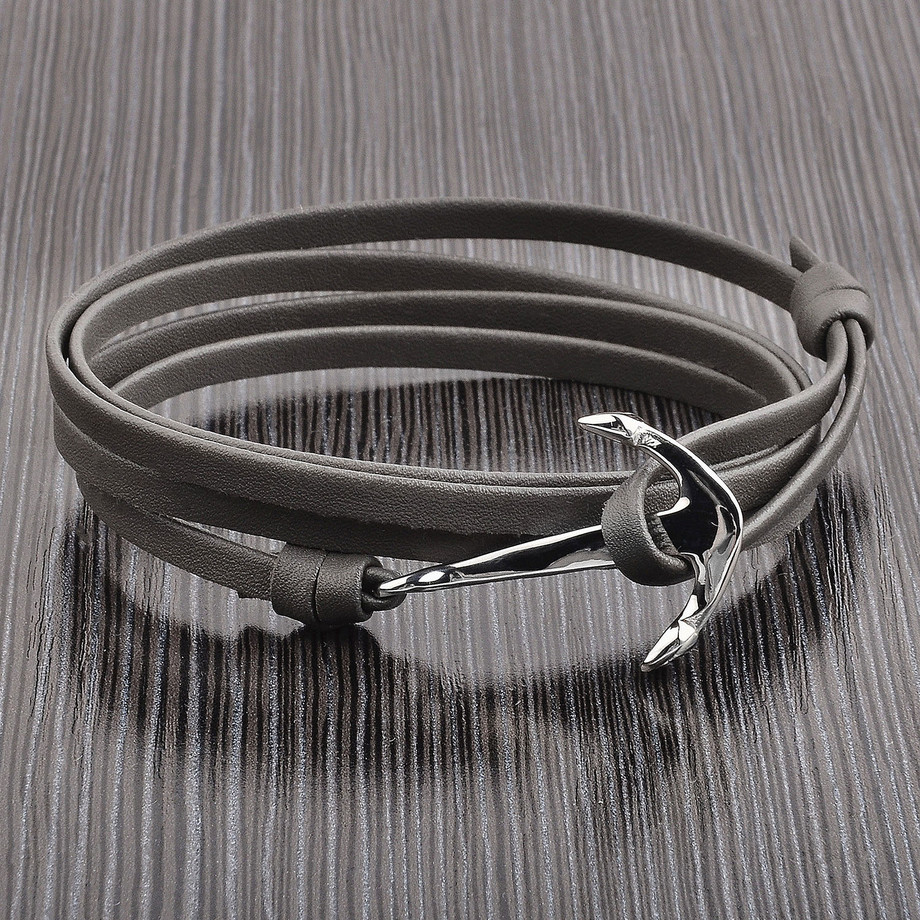 Serenity Prayer- Designer Leather Wrap Bracelet - Brown - C312BIMKW35