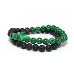 Double Wrap Malachite + Onyx