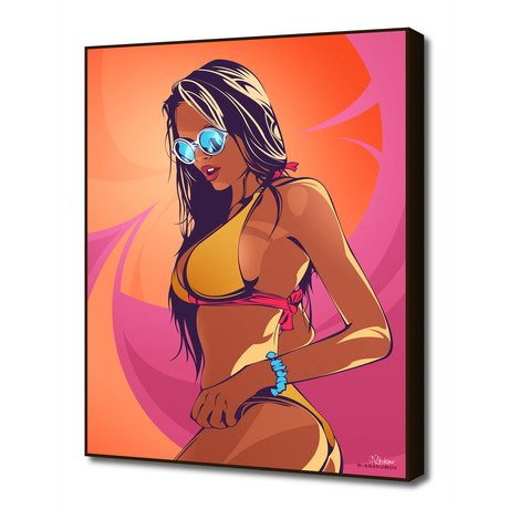 Beach Girl (16"W x 20"H x 1.5"D Artblock)