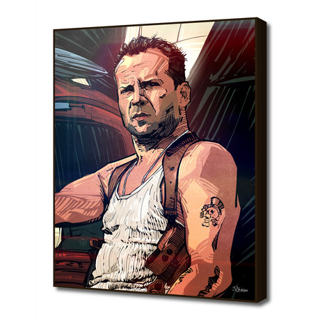 Bruce Willis (16"W x 20"H x 1.5"D Artblock)