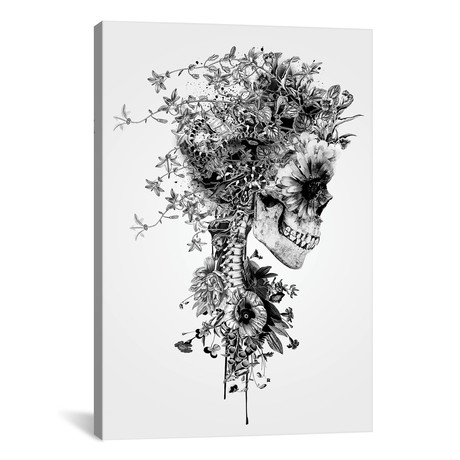 Skull B&W // Riza Peker (26"W x 18"H x 0.75"D)
