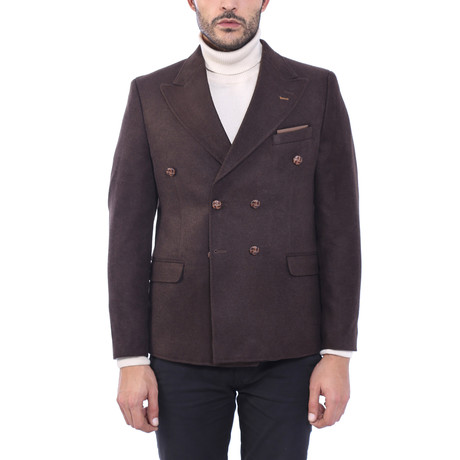 Double Breasted Blazer // Brown (Euro: 44)
