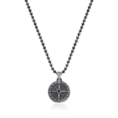 Compass Necklace // Solid Silver